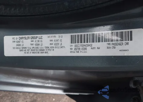 2010 Dodge Avenger Express z USA, uszkodzony, nr VIN 1B3CC1FB3AN230432